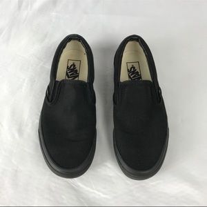 Vans black unisex slip on